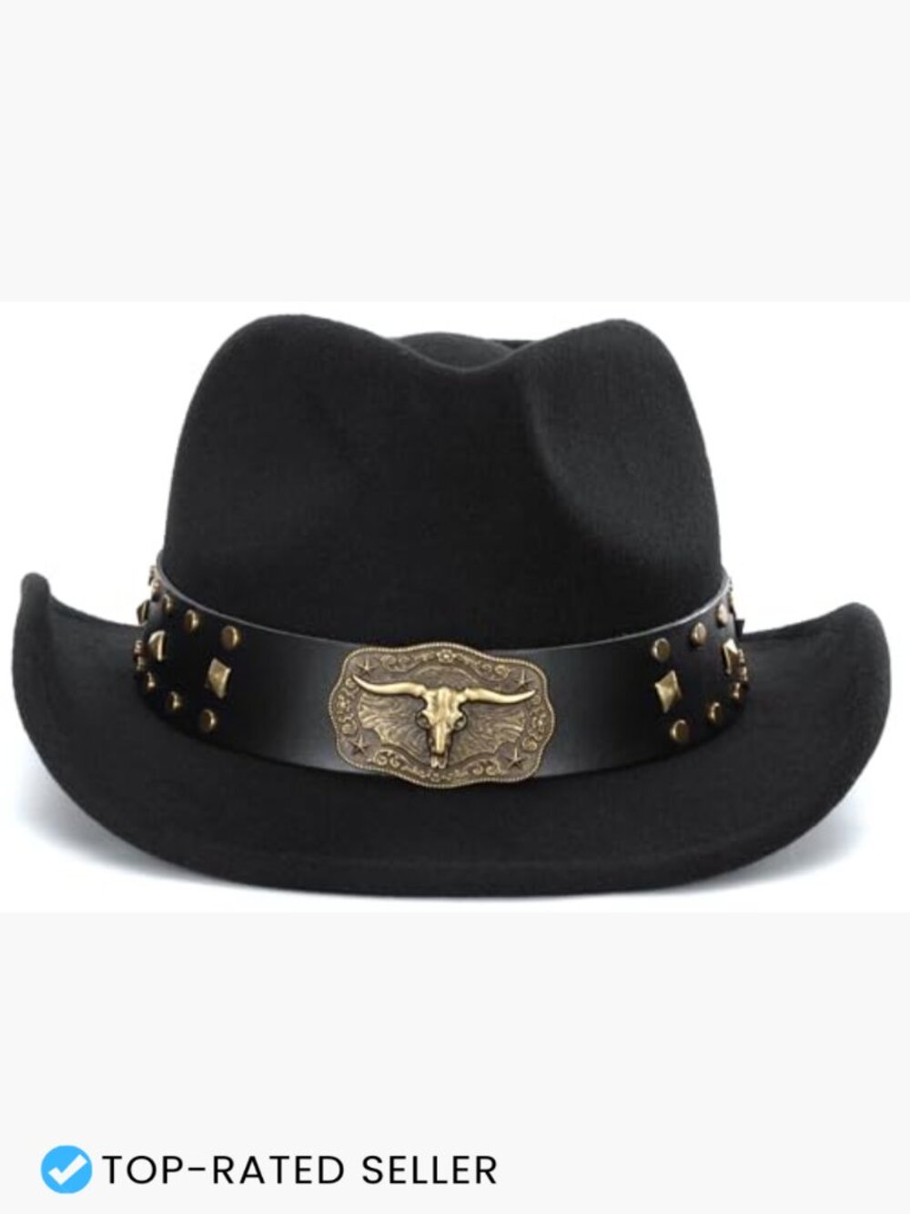 Kids Western Cowboy Hat Felt Fedora Adjustable Strap - Picture 5 of 5